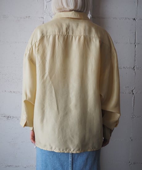 Open Collar Pure Silk Shirt YE