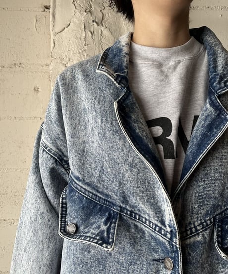 Open Collar Denim Coat LBL