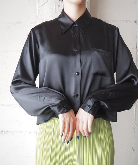 Satin L/S Shirt BK