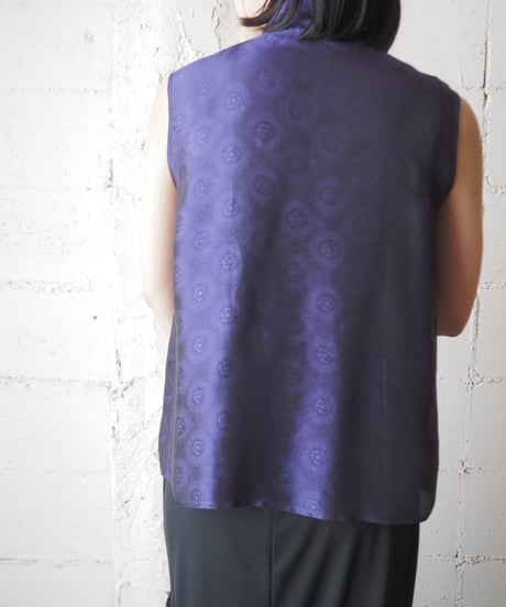 agnés b. Boe Tie Sleeveless Blouse PUR