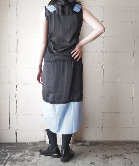 REMAKE DKNY Stripe Docking Dress BKBL