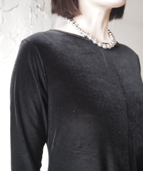 WHITE STAG Long Sleeve Velour Dress BK