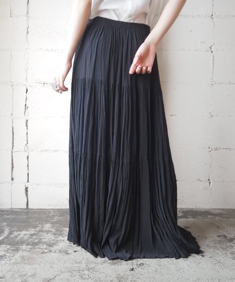 Washer Tiered Easy Skirt BK
