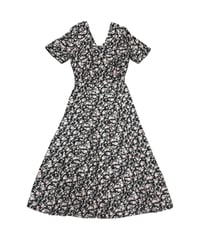 Back Ribbon Flower Pattern Dress BKPI