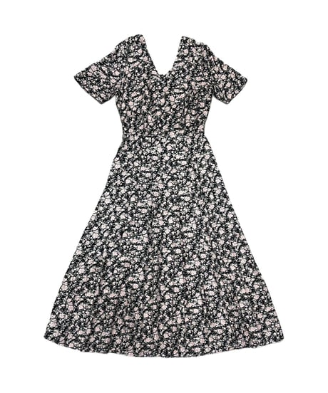 Back Ribbon Flower Pattern Dress BKPI