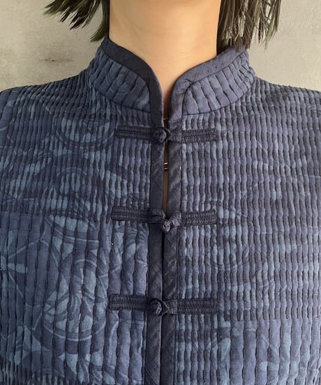 Ralph Lauren Botanical Pattern China Vest NVBL