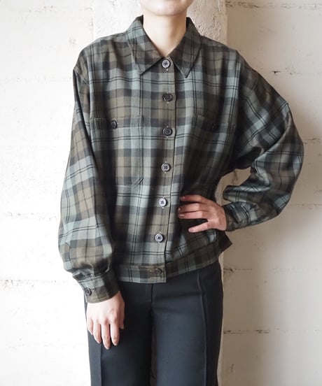 Check Pattern Blouse Shirt GNBK