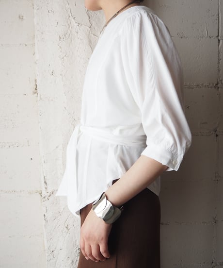 Double Button Waist Design Shirt WH