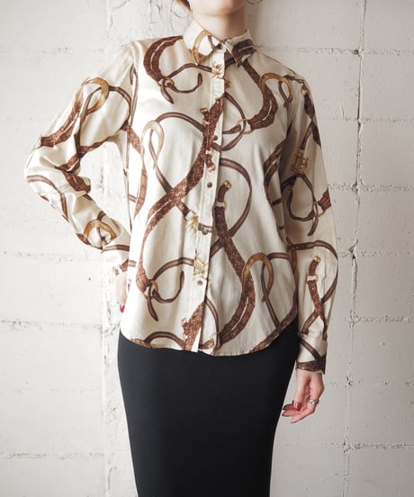 LAUREN Ralph Lauren Belt Pattern Shirt IVBR