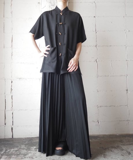 Banboo Button China Shirt Jacket BK