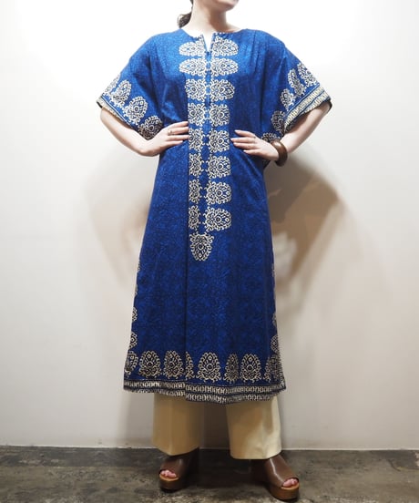 African Batik Zipup Dress BL
