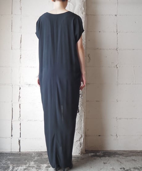 HELMUT LANG V Neck French Sleeve Dress BK