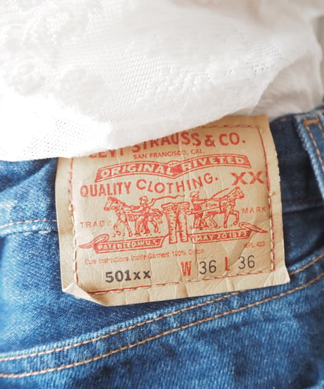 Levi’s501 Drawstring&Slashed Crash Denim BL