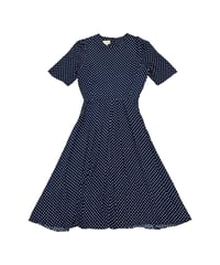 Dot Pattern Collarless Dress NV
