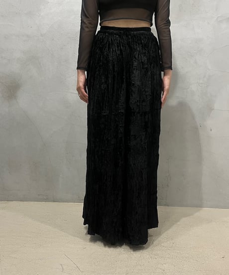 Velour Tiered Skirt BK