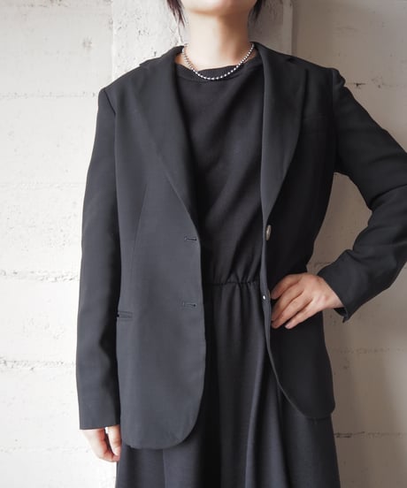 LAUREN White Button Tailored Jacket BK