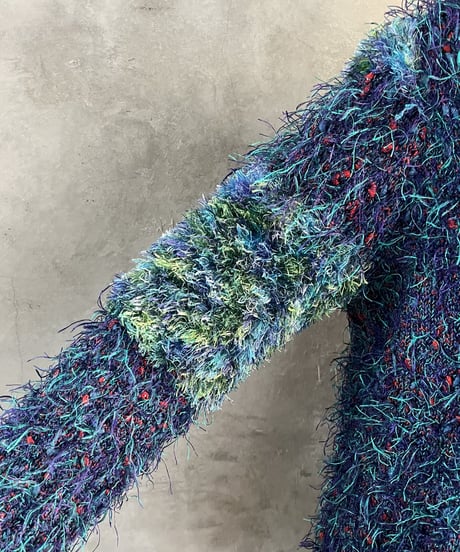 Mix Color Shaggy Knit BLPUR