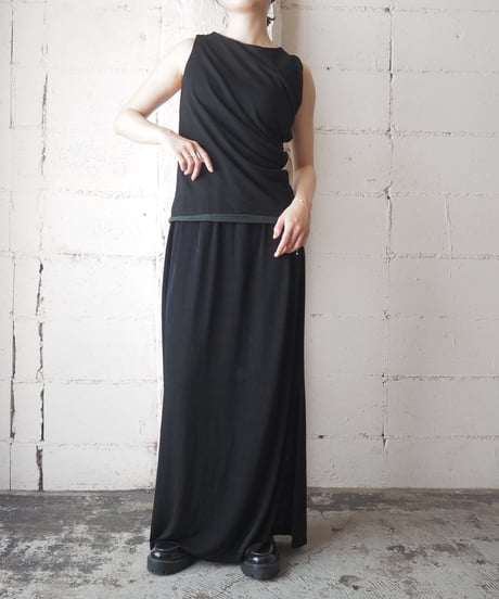 marcel marongiu Drape Tank Top BK GN