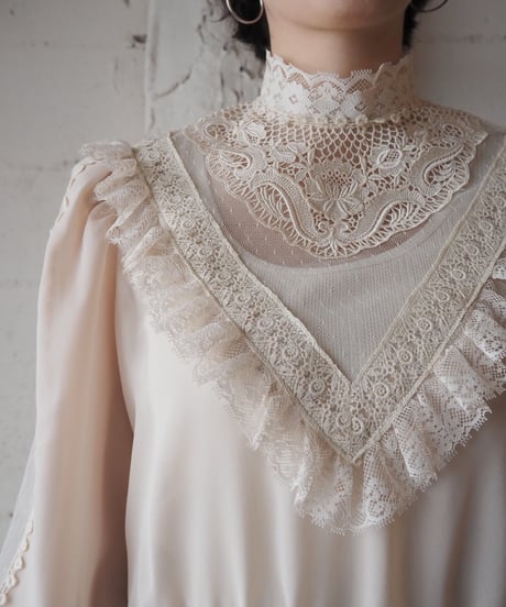1970's Stand Lace Collar Blouse IV