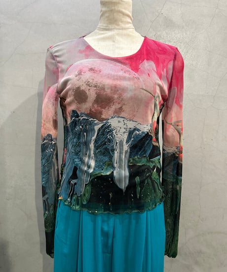 Desigual Sheer Tops PI GN