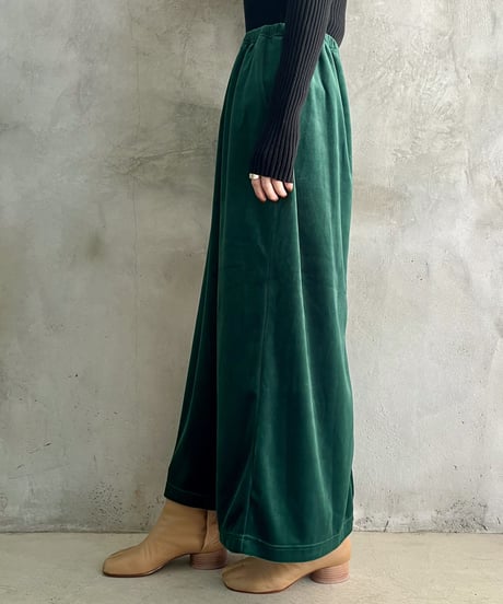 Velour Back Slit Skirt GN