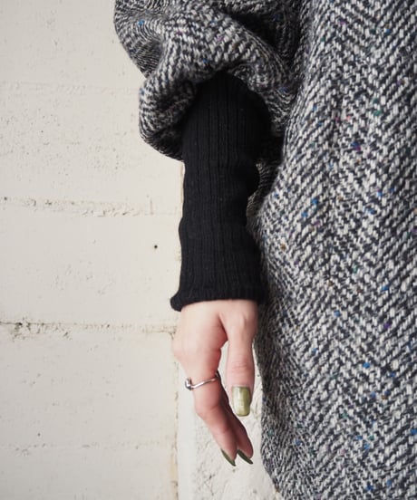 Tweed Long Rib Jacket BKGR