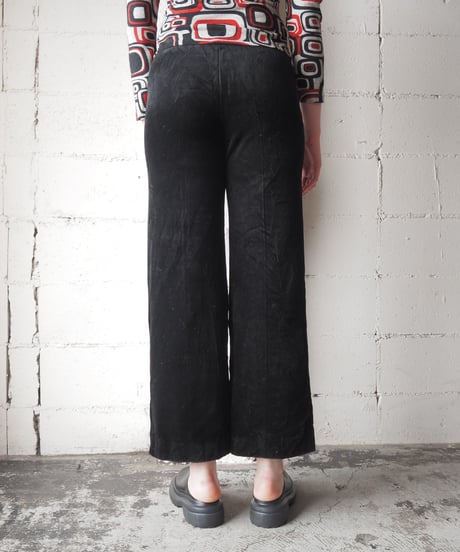 Velour Slim Fit Easy Pants BK