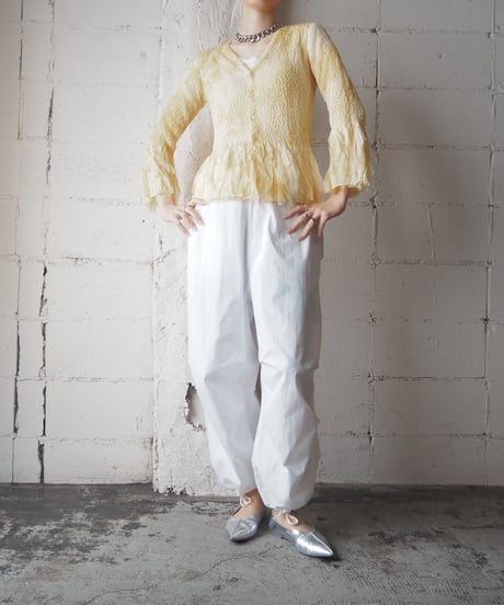 Sheer × Fringe Design  Shiring Blouse YE