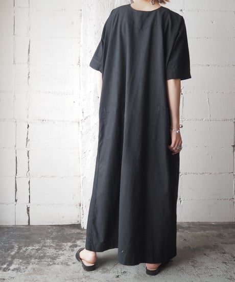1960~70's EURO 2way Snapbutton Dress BK