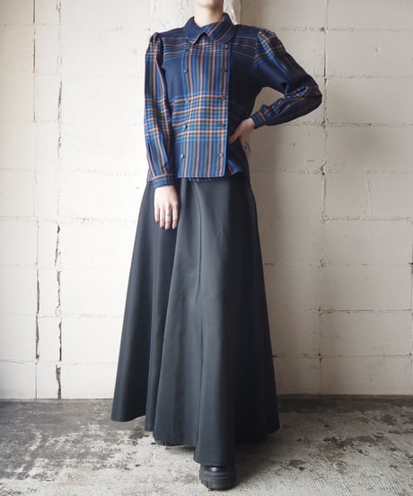 Double Breasted Check Blouse NVOR