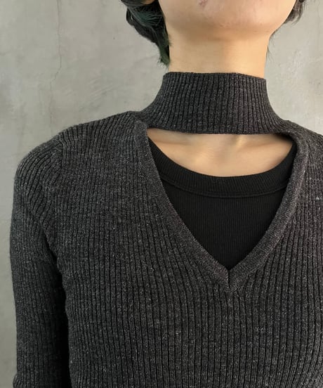 Peekaboo Design Rib Knit GR