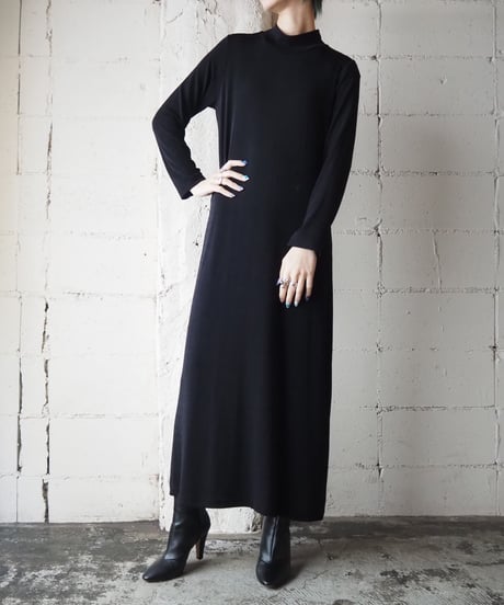 Spandex Mix Stand collar Drsess BK
