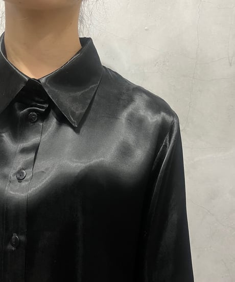 Cropped Satin Shirt BK