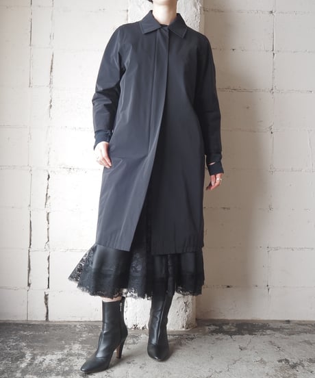 MaxMara Bal Collar Nylon Coat BK