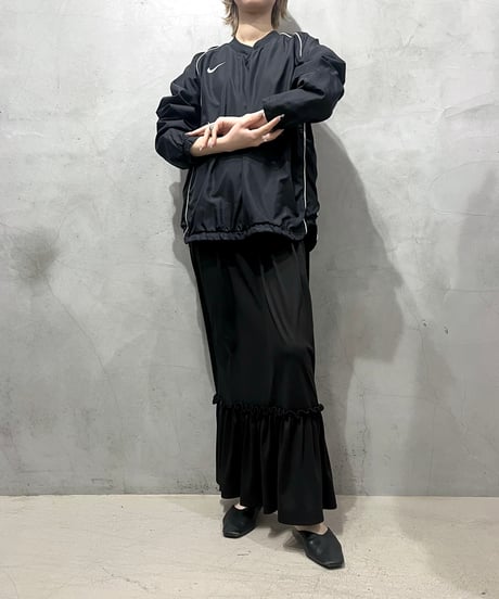 NIKE Piping Design Nylon Pullover BK