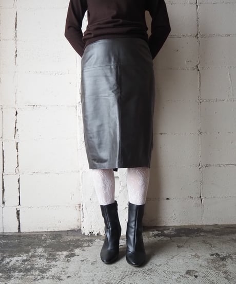 MaxMara Lether Tight Skirt DBR