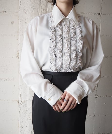Stitch Frill Shirt WH