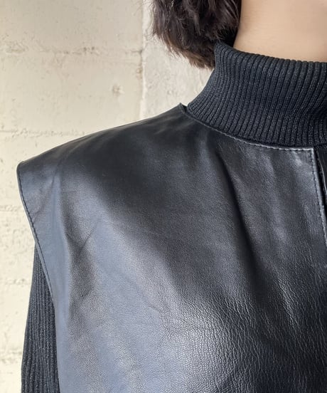 Fake Leather Vest BK