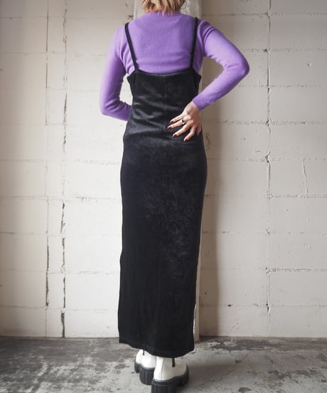 Velour Camisole Dress BK