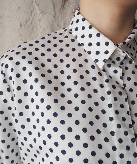 Fly Front Dot Shirt WHBK