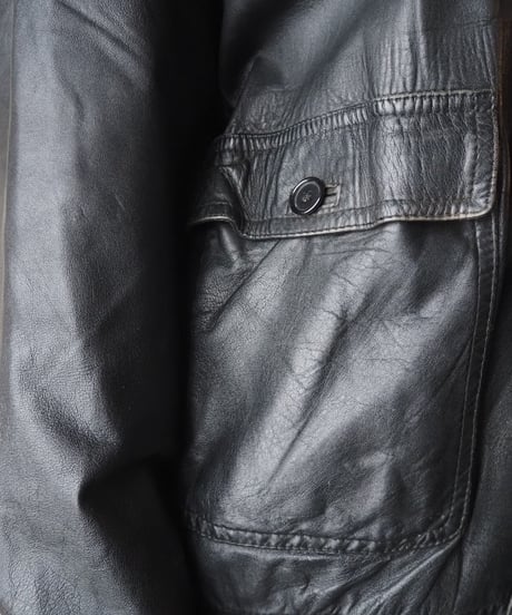 Leather Blouson Jacket BK