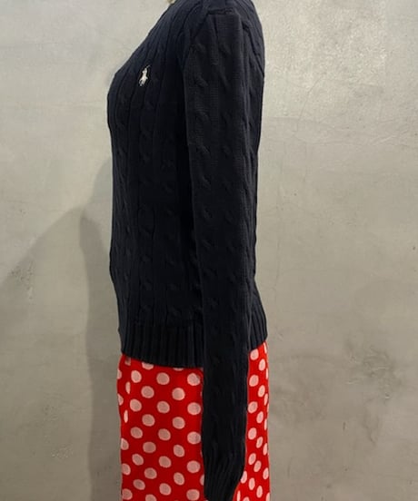 Ralph Lauren Cable Cotton Knit BK