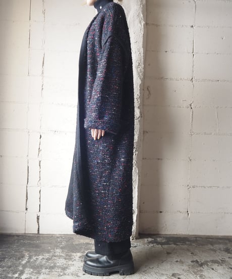 Mix Color Long Knit Gown BK