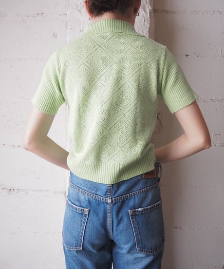 Short Sleeve Polo Knit LGN