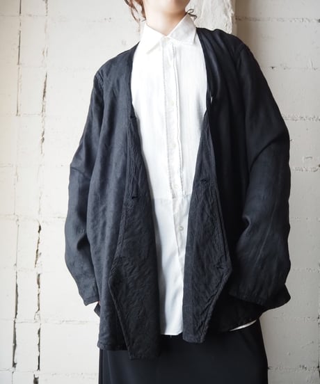 FLAX Reversible Asymmetric Design Jacket BK