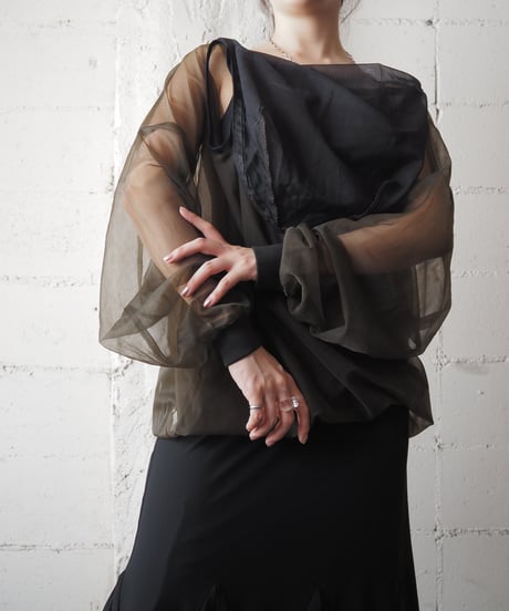 Sheer Hooded Pullover Jacket KA