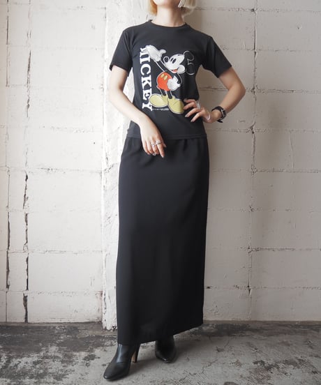 1980's Old Mickey Mini Tee BK RE WH