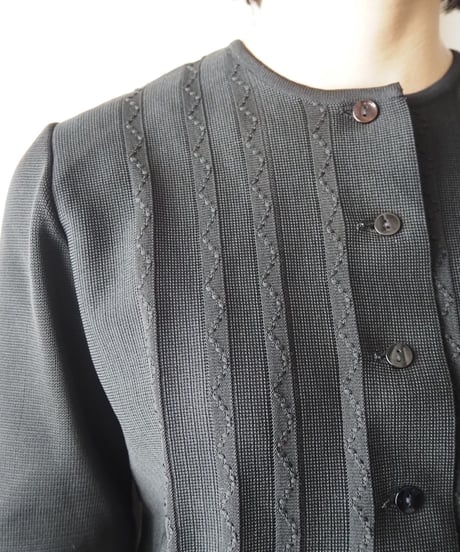 70's Vintage Crewneck Cardigan BK