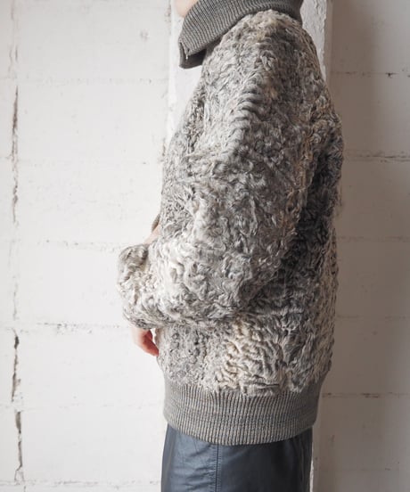 Fur × Knit Zip Up Blouson GR