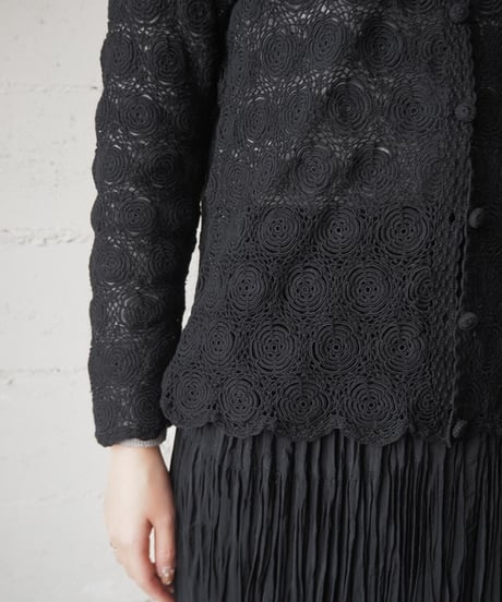 Hand Knit Crochet Cardigan BK